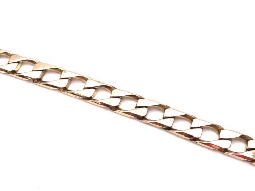 9ct Yellow Gold Curb Bracelet 8 1/2 inc