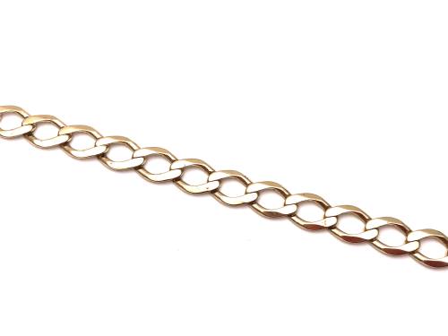 9ct Yellow Gold Curb Bracelet 8 inch