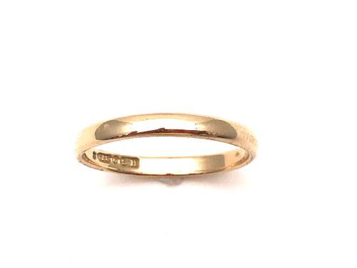 9ct Yellow Gold Wedding Ring 2.5mm