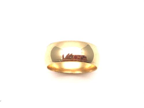 9ct Yellow Gold Wedding Ring 8mm