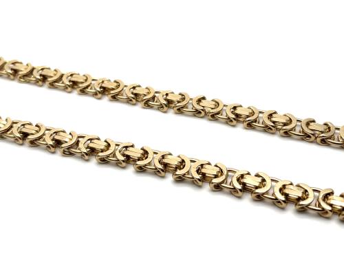 9ct Yellow Gold Heavy Byzantine Chain