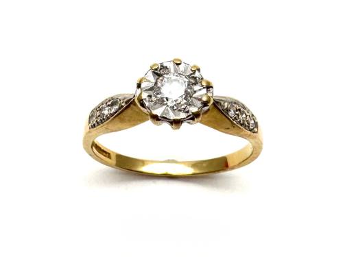 18ct Yellow Gold Diamond Solitaire Ring