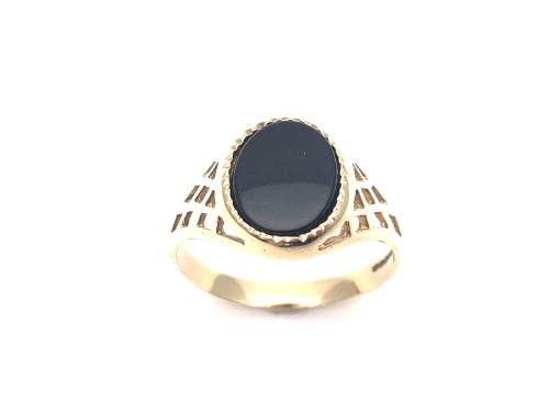 9ct Yellow Gold Onyx Signet Ring