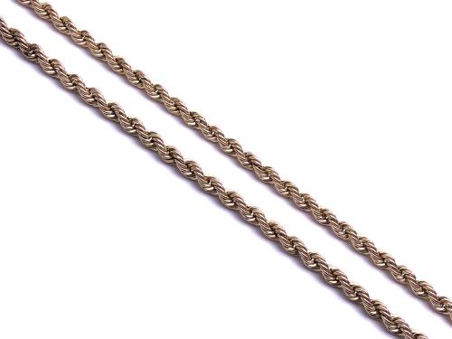 9ct Yellow Gold Rope Chain 18 Inch