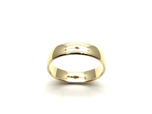 9ct Yellow Gold Wedding Ring 6mm U