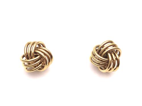 9ct Yellow Gold Knot Stud Earrings