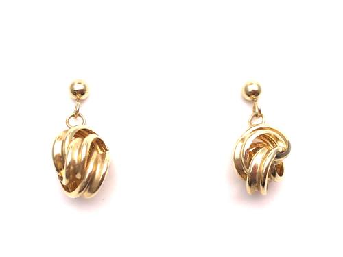 9ct Yellow Gold Knot Drop Earrings