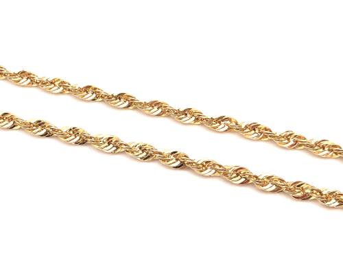 9ct Yellow Gold Rope Chain 30 Inch