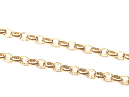 9ct Yellow Gold Belcher Chain 18 Inch