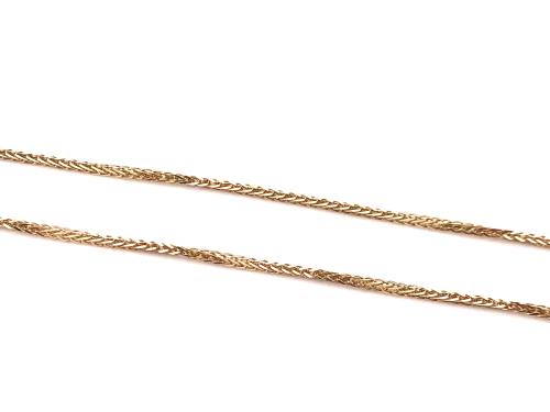 9ct Yellow Gold Spiga Chain 18 Inch