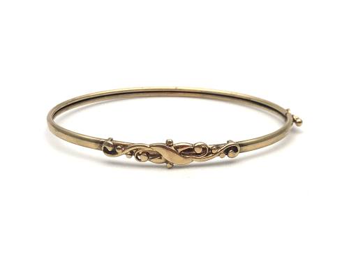 9ct Yellow Gold Patterned Bangle