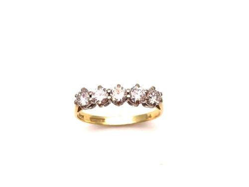 18ct Diamond 5 Stone Ring 0.64ct