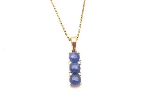 9ct Sapphire & Diamond Necklet