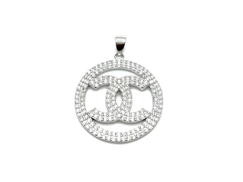 Silver Cz Cc Pendant