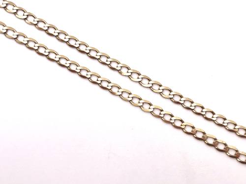 9ct Yellow Gold Flat Curb Chain