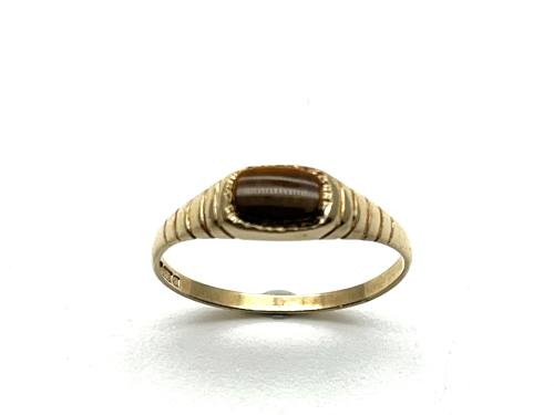 9ct Yellow Gold Tigers Eye Ring