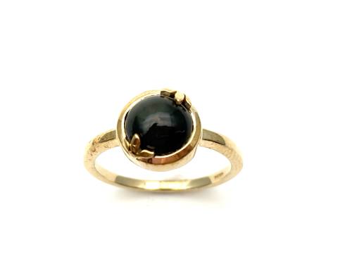 9ct Yellow Gold Cats Eye Enstatite Ring