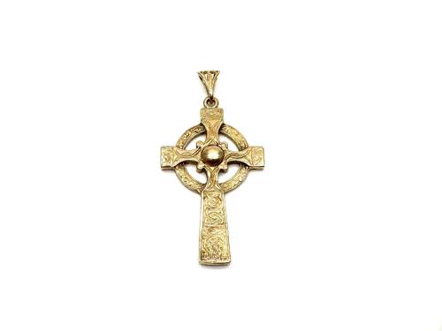 9ct Yellow Gold Celtic Cross Pendant