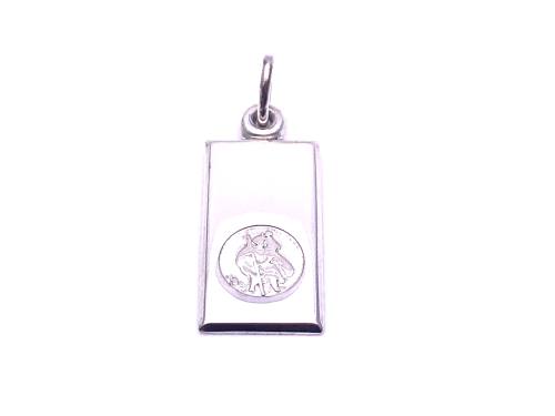 Silver St Christopher Ingot Pendant