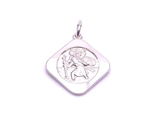 Silver Double Sided St Christopher Pendant