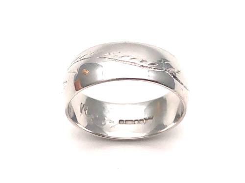 9ct White Gold Wedding Ring 7mm