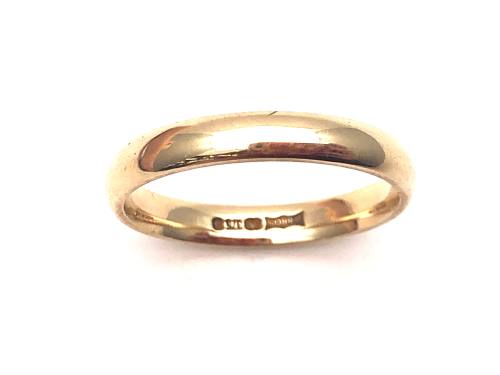 9ct Yellow Gold Wedding Ring 2.5mm