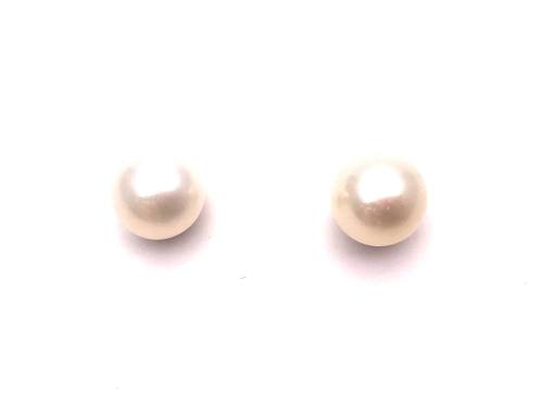 9ct Cultured Pearl Stud Earrings 8mm