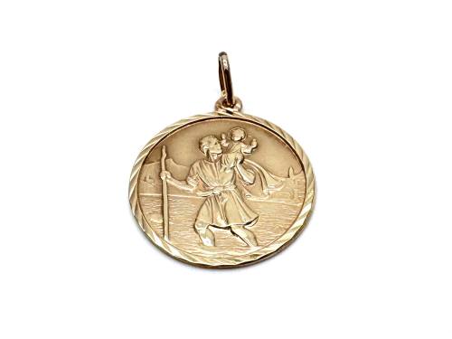 9ct Yellow Gold St.Christopher Pendant