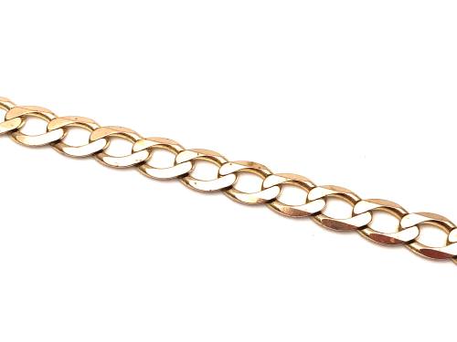 9ct Yellow Gold Curb Bracelet 8 inch