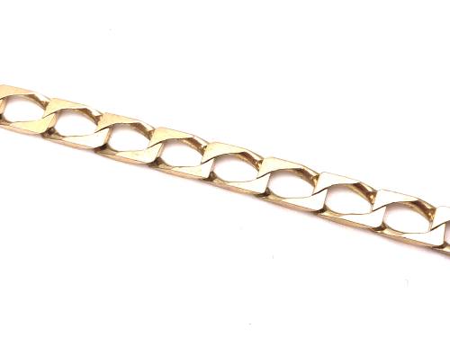 9ct Yellow Gold Curb Bracelet 8 1/2 in