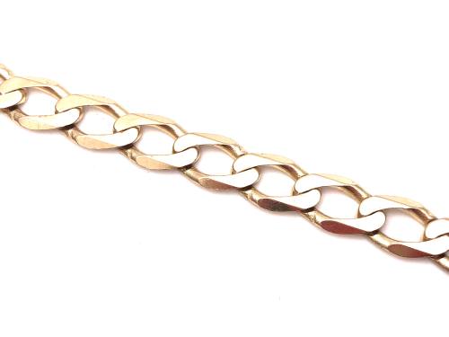 9ct Yellow Gold Curb Bracelet 9 inch