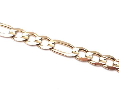 9ct Chunky Figaro Bracelet 9 1/2 inch