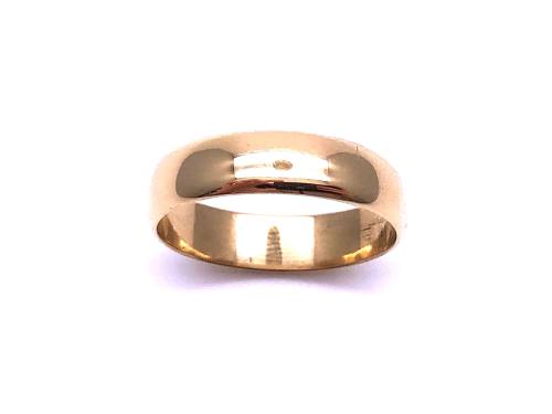 18ct Yellow Gold Plain Wedding Ring 5mm