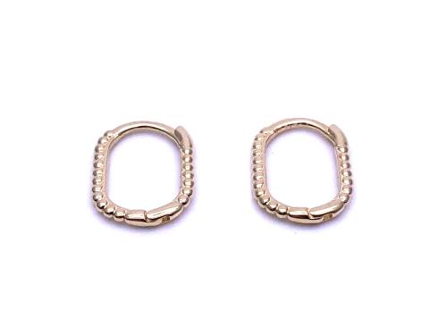 9ct Yellow Gold Huggie Style Earrings 12x9mm