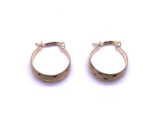 14ct Yellow Gold Chunky Hoop Earrings