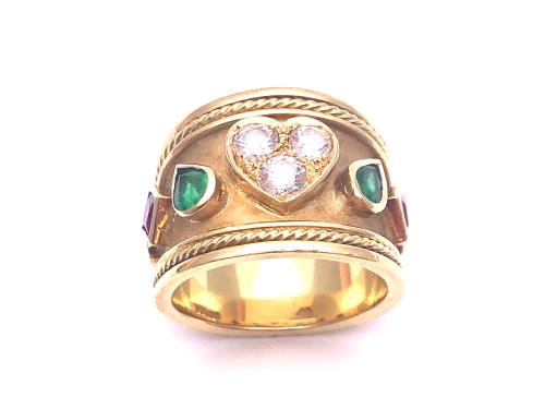 18ct Yellow Gold Gemset Ring