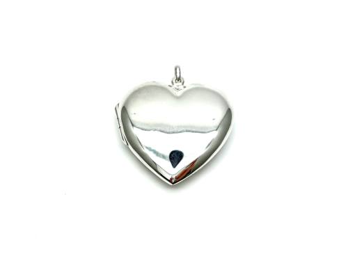 Silver Plain Heart Locket 35mm