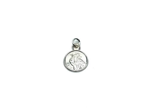 Silver St Christopher Pendant 10mm