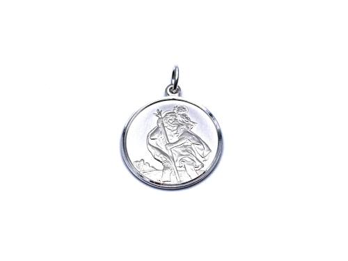 Silver Double Sided St Christopher Pendant