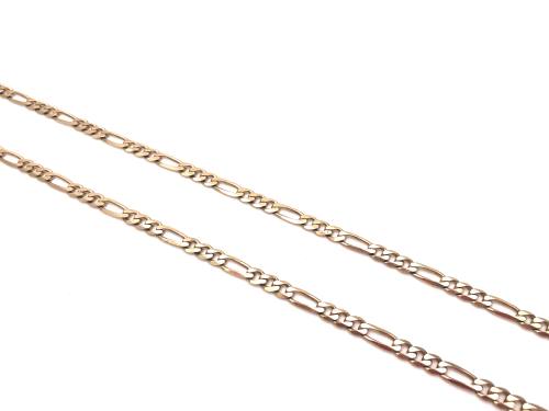 9ct Yellow Figaro Gold Chain 20 inch