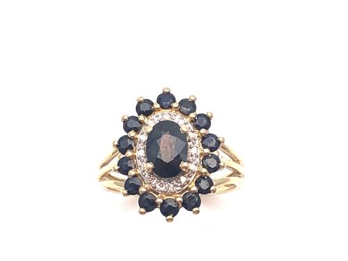 9ct Sapphire & Diamond Ring