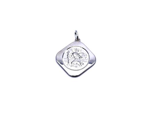 Silver Double Sided St Christopher Pendant