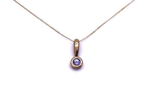 9ct Tanzanite Pendant & Chain