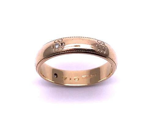 9ct Yellow Gold Diamond Wedding Ring