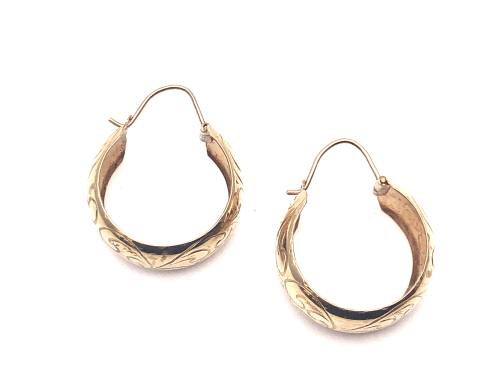 9ct Yellow Gold Hoop Earrings