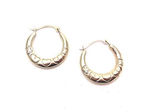 9 ct Yellow Gold Hoop Earrings