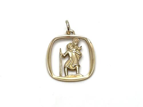 9ct Yellow Gold St Christopher Pendant