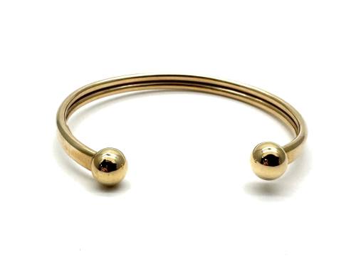 9ct Yellow Gold Chunky Torque Bangle