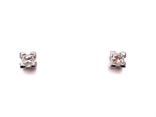 18ct Diamond Solitaire Stud Earrings