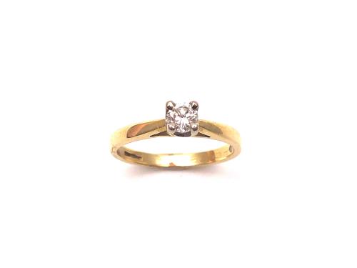 18ct Yellow Gold Diamond Solitaire Ring